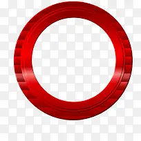 红色纹理圆环