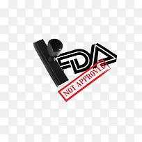 黑色大气企业FDA认证标志免抠图