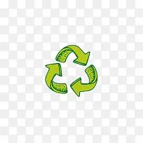矢量环保绿色循环标志