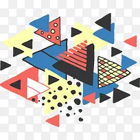 现代简约三角形拼接色块
