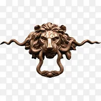 铜狮子门环素材