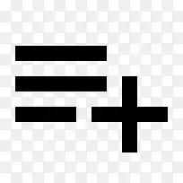 添加播放列表谷歌材质设计图标