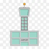 绿色机场信号灯塔