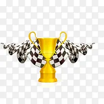 F1方程式赛车奖杯与旗子设计