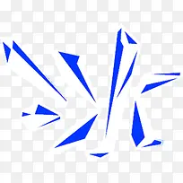 夏日卡通蓝色冰块组合冰设计字体