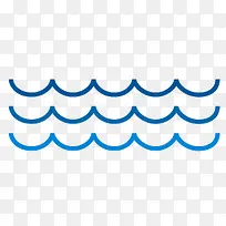 蓝色波浪设计矢量素材