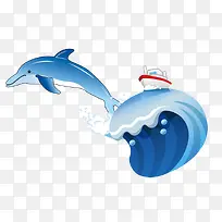 海豚冲浪