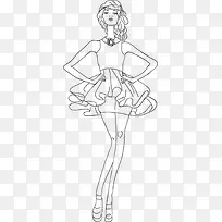 手绘少女图案