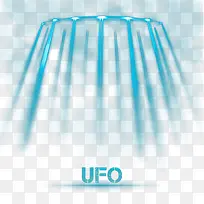 UFO绿色光束海报背景