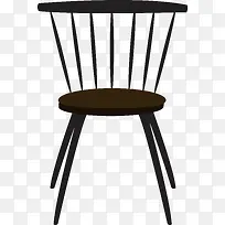 黑色卡通实木椅子