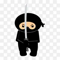 忍者杀手刀黑色的ninja-icons