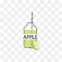 绿色苹果果汁