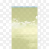 天空白云大海底纹