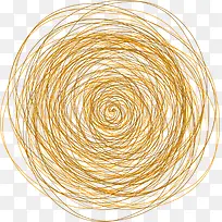 黄色圆环杂乱波线