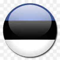 爱沙尼亚国旗国圆形世界旗