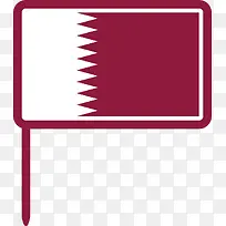 扁平矢量卡塔尔国旗