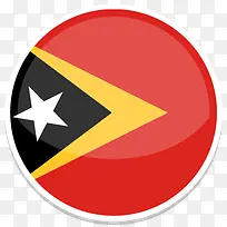 东帝汶帝汶岛,平圆世界国旗图标