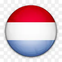 国旗卢森堡对世界国旗图标