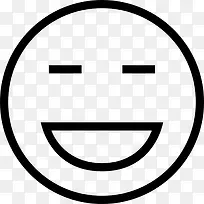 笑的表情脸部轮廓图标
