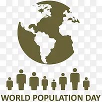世界人口日小人图标