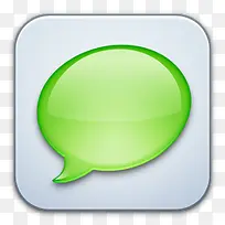 绿色对话框iPhone质感圆角PNG图标