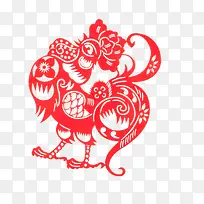 中国剪纸鸡免费下载