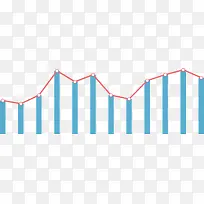 蓝色简洁扁平商务股票曲线