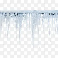 白色透明冰柱