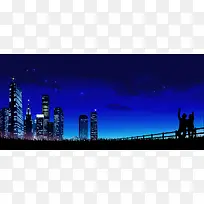 浪漫星空效果图背景banner