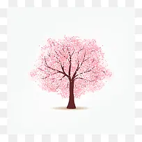 矢量樱花树