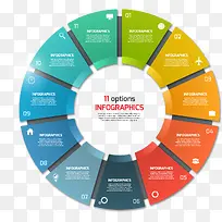 围圆信息图表矢量元素