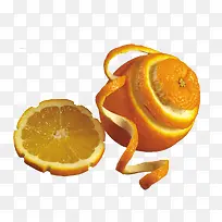黄色剥开的橙子