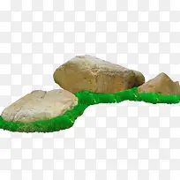 石头绿化素材