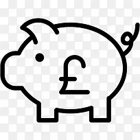 银行货币电子商务金融小猪英镑储