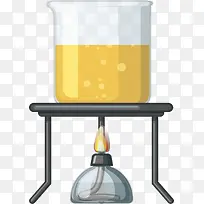 化学实验酒精灯加热烧杯