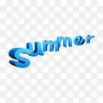 summer 立体字