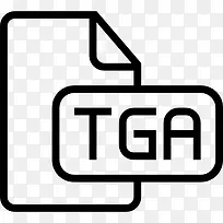 TGA文件类型界面符号的轮廓图标