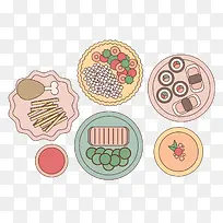 手绘美味餐