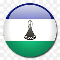 莱索托国旗国圆形世界旗