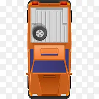 橙色卡通货车