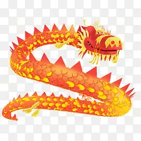 中国龙新年装饰手绘插画