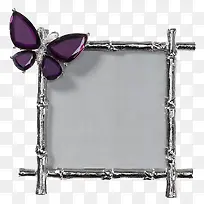 金属框小黑板紫色蝴蝶装饰边框
