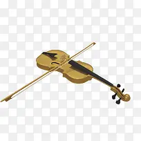黄色复古小提琴