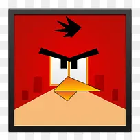 红生气鸟黑色框架广场愤怒的小鸟