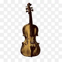 复古手绘木质小提琴