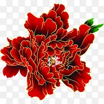 富贵花高档传统底纹