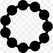 黑珍珠项链短圆形图标