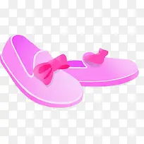 手绘粉色可爱鞋子素材