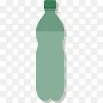 卡通绿色饮料瓶图案