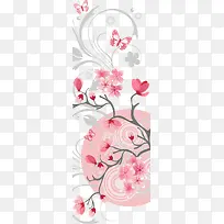 樱花名片底纹